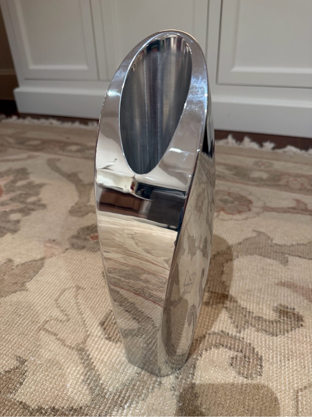 Nambe Sleek Silver Modern Stainless Vase